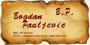 Bogdan Pauljević vizit kartica